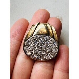 Solid 10k gold cubic zirconia slide on pendant